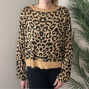 APT.9 | Cheetah Print Long Sleeve Sweater